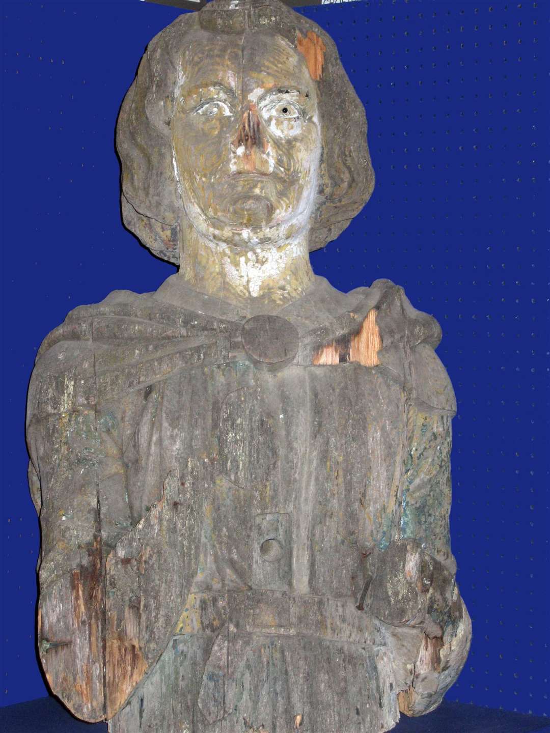 The figurehead of the Thorvaldsen is displayed in Strathnaver Museum.