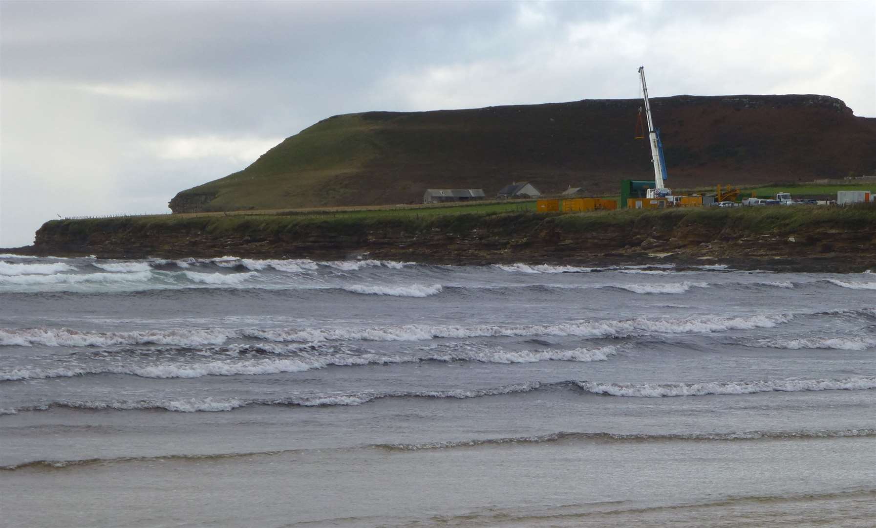 Work has begun on the construction of a new outfall pipe at Dunnet.