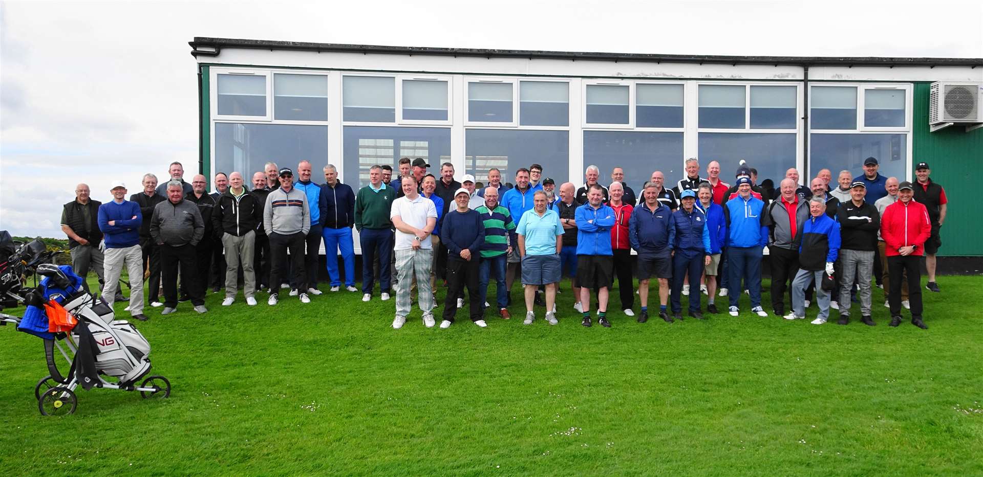 Golfers who competed in the Roddy Gray Cup at Thurso last weekend, raising money for Marie Curie.