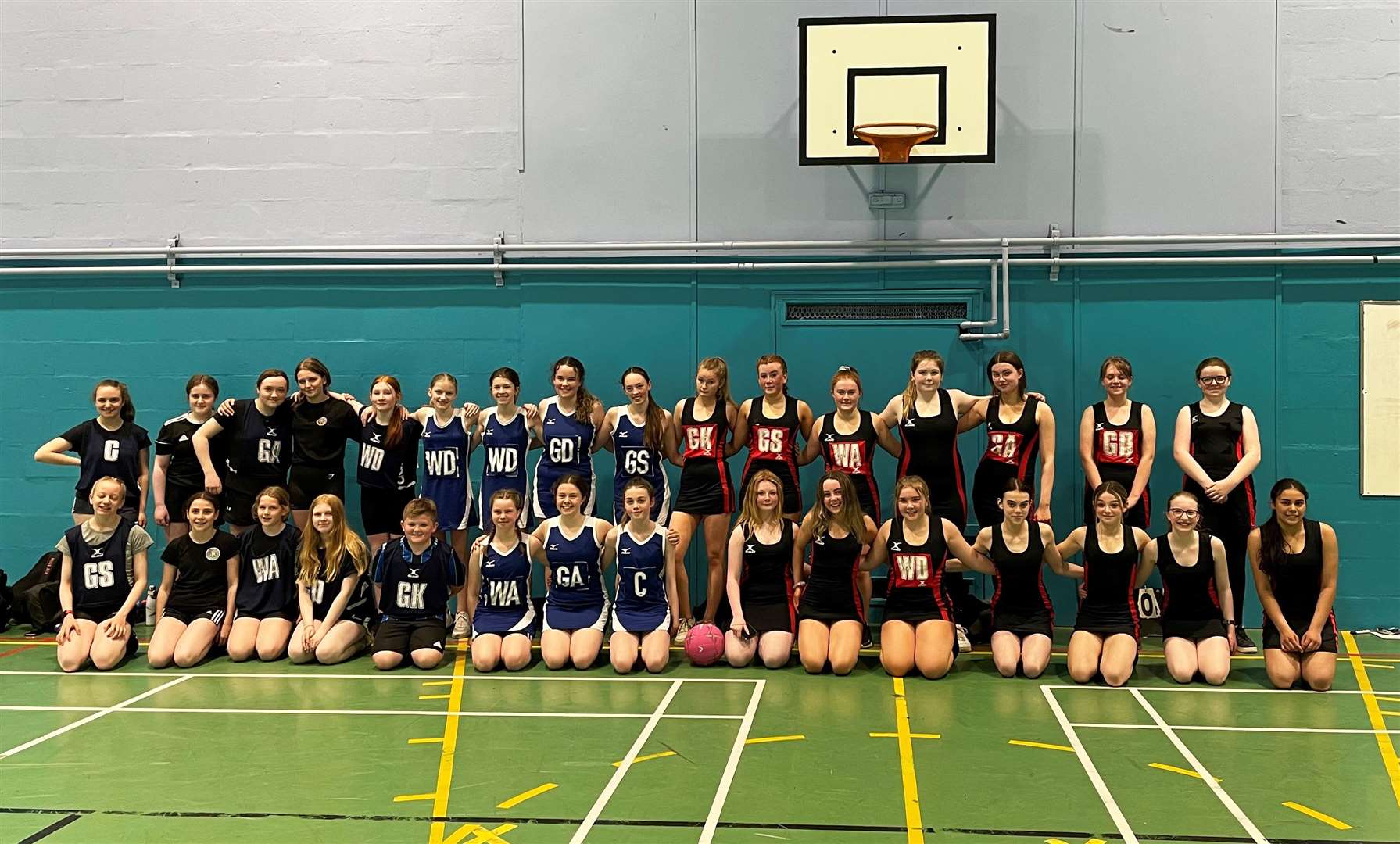 Girls who competed for the Thurso and Wick high school teams in their first competitive netball matches since the pandemic began.