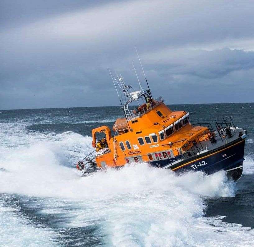 The lifeboat crew was called to assist a surfer stranded in the Farr Bay area.