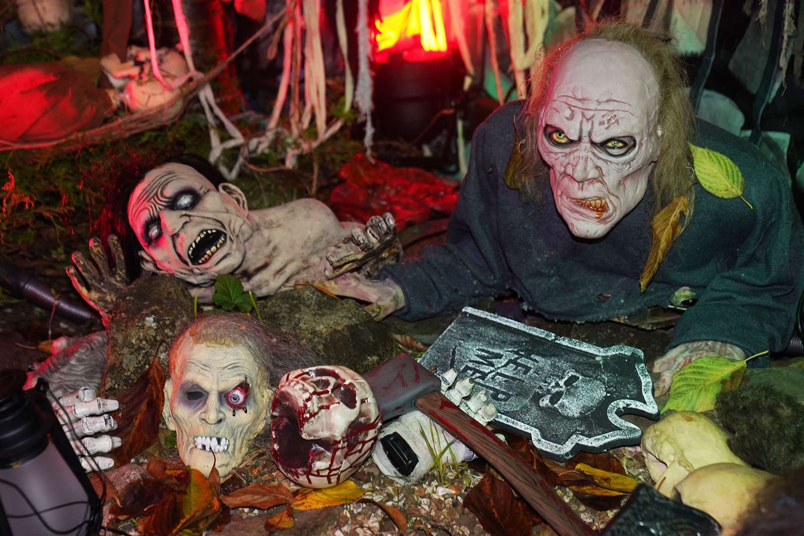 A view of Ken Carraher’s Halloween House of Horrors (Brian Lawless/PA)