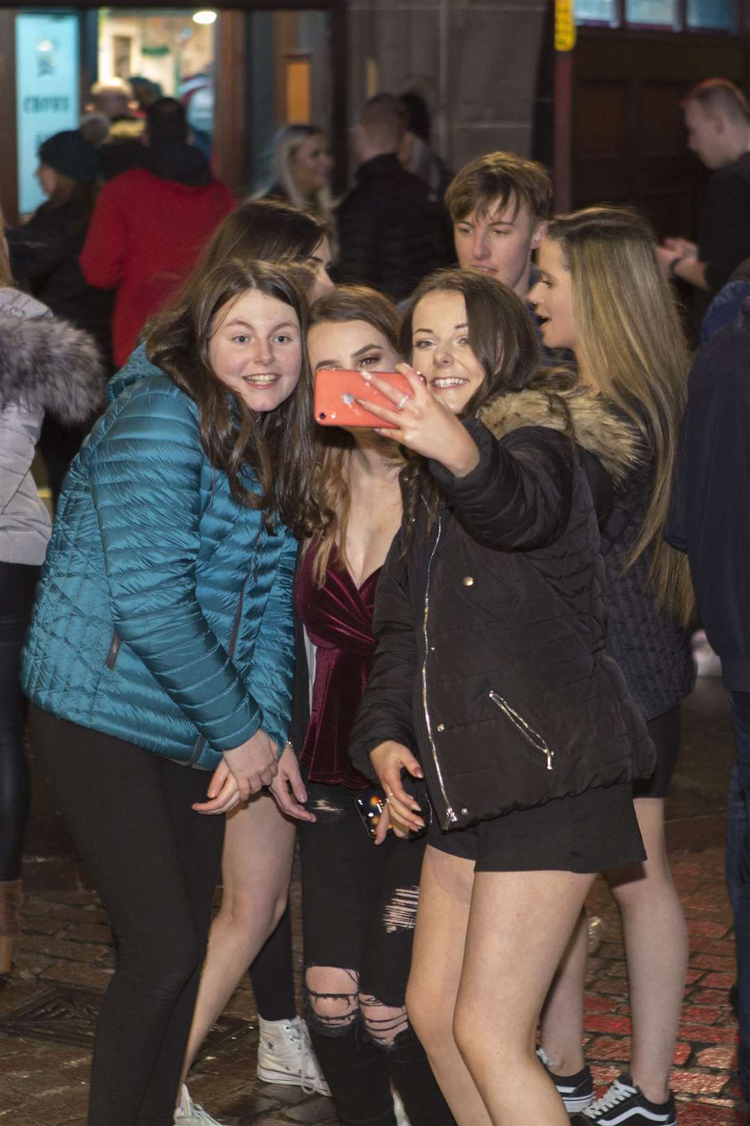 A selfie for this group at the Wick street party two years ago. Picture: Robert MacDonald / Northern Studios