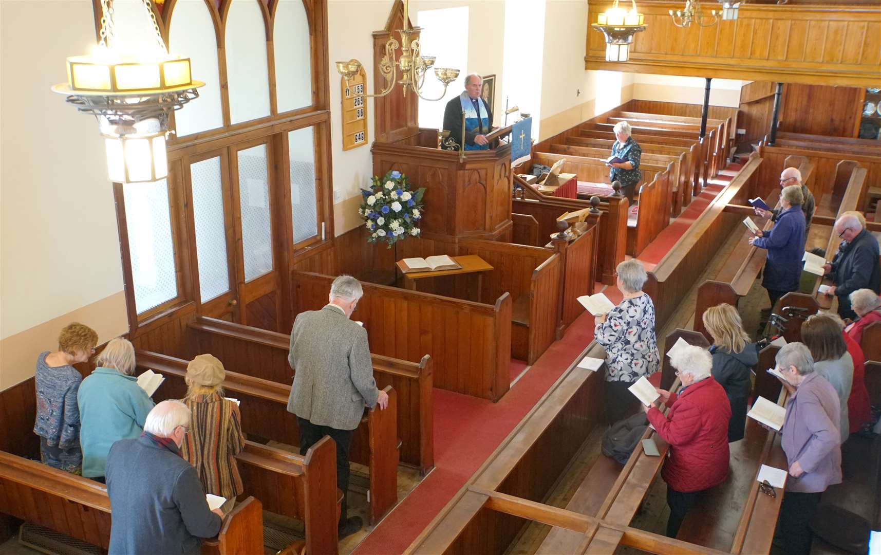 The minister preaches his last sermon from the pulpit of Canisbay Kirk. Pictures: DGS