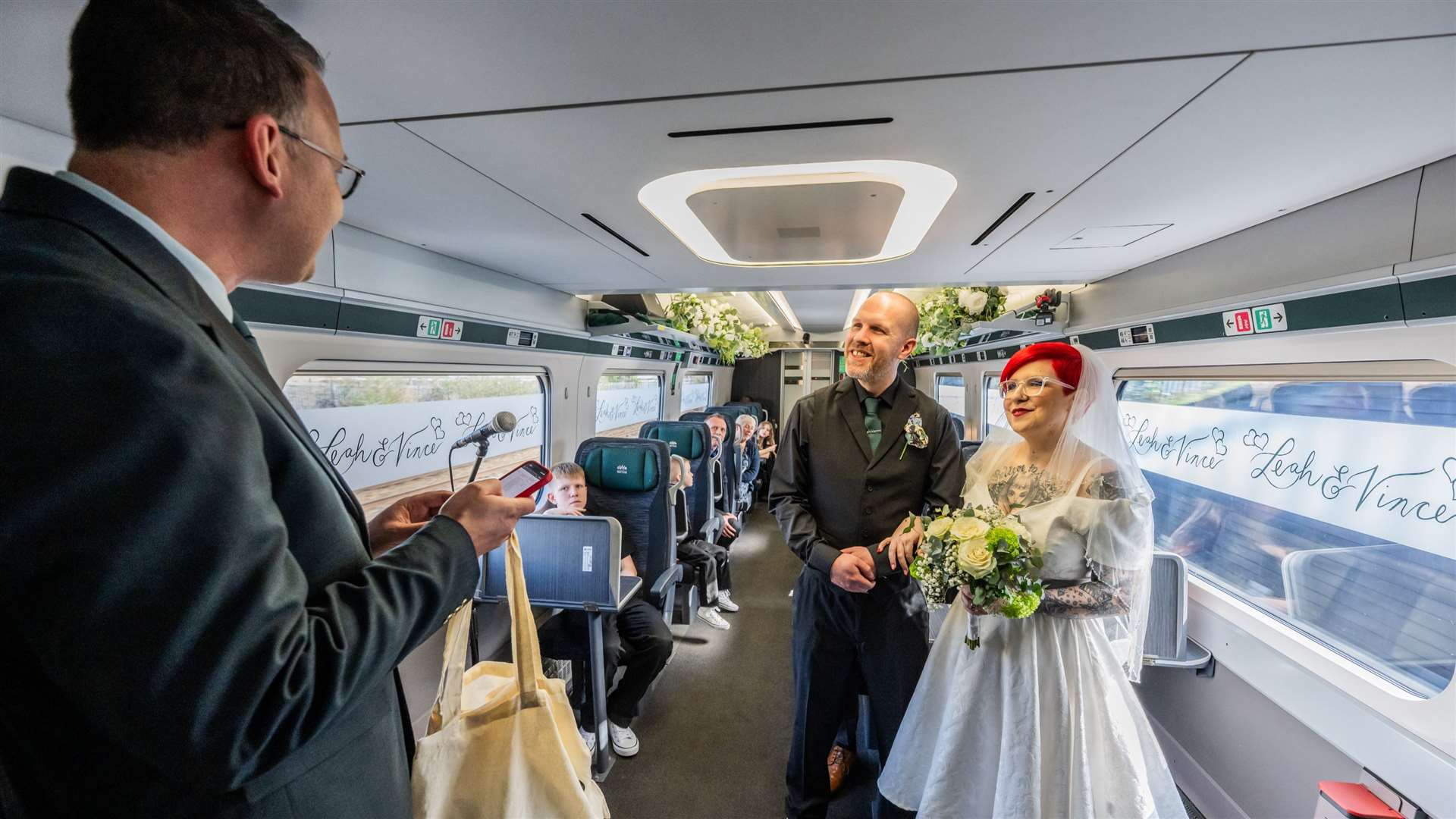 The train set off from London Paddington station and took the wedding party all the way to Swansea (GWR/PA)