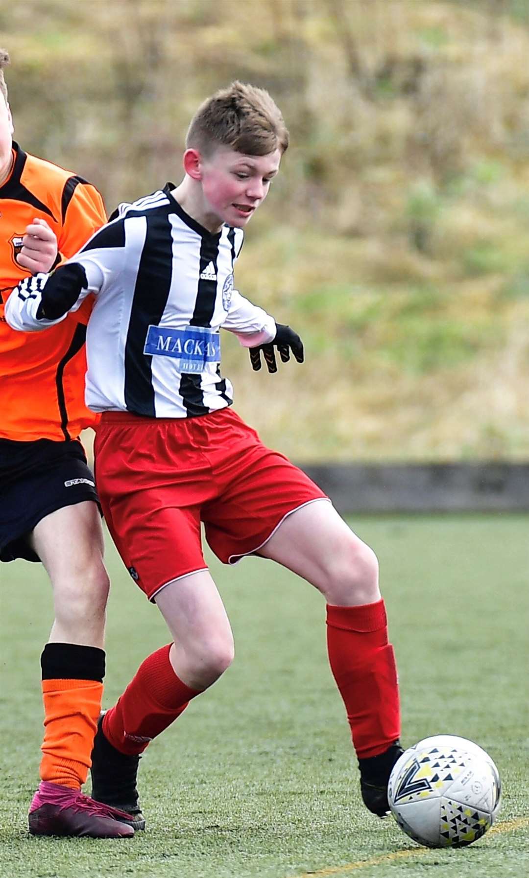 Scott Durrand grabbed a hat-trick for Caithness United U15s in their convincing win against Dingwall.