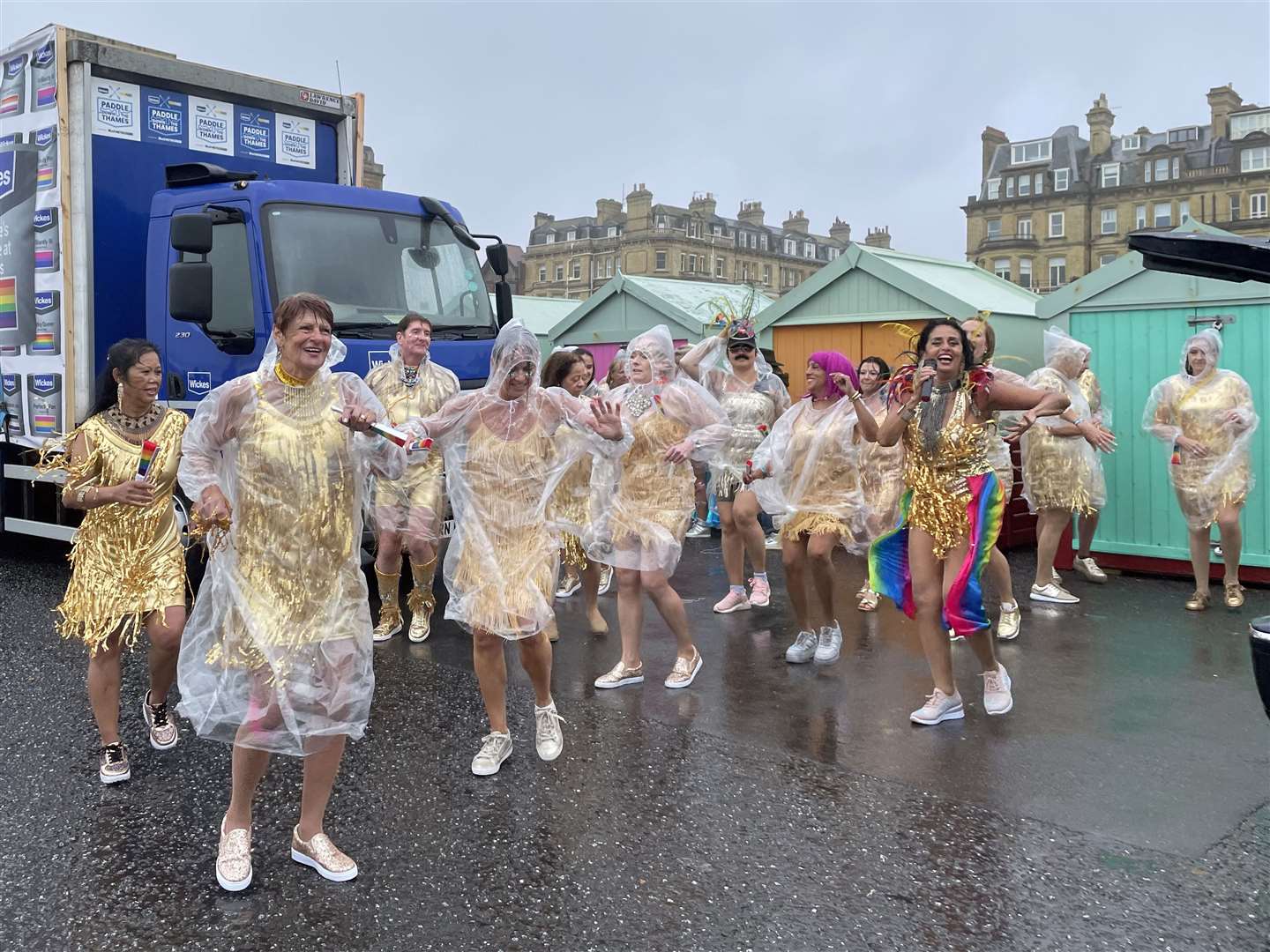 Brighton Pride festival took place amid amid worsening weather (Anahita Hossein-Pour/PA)