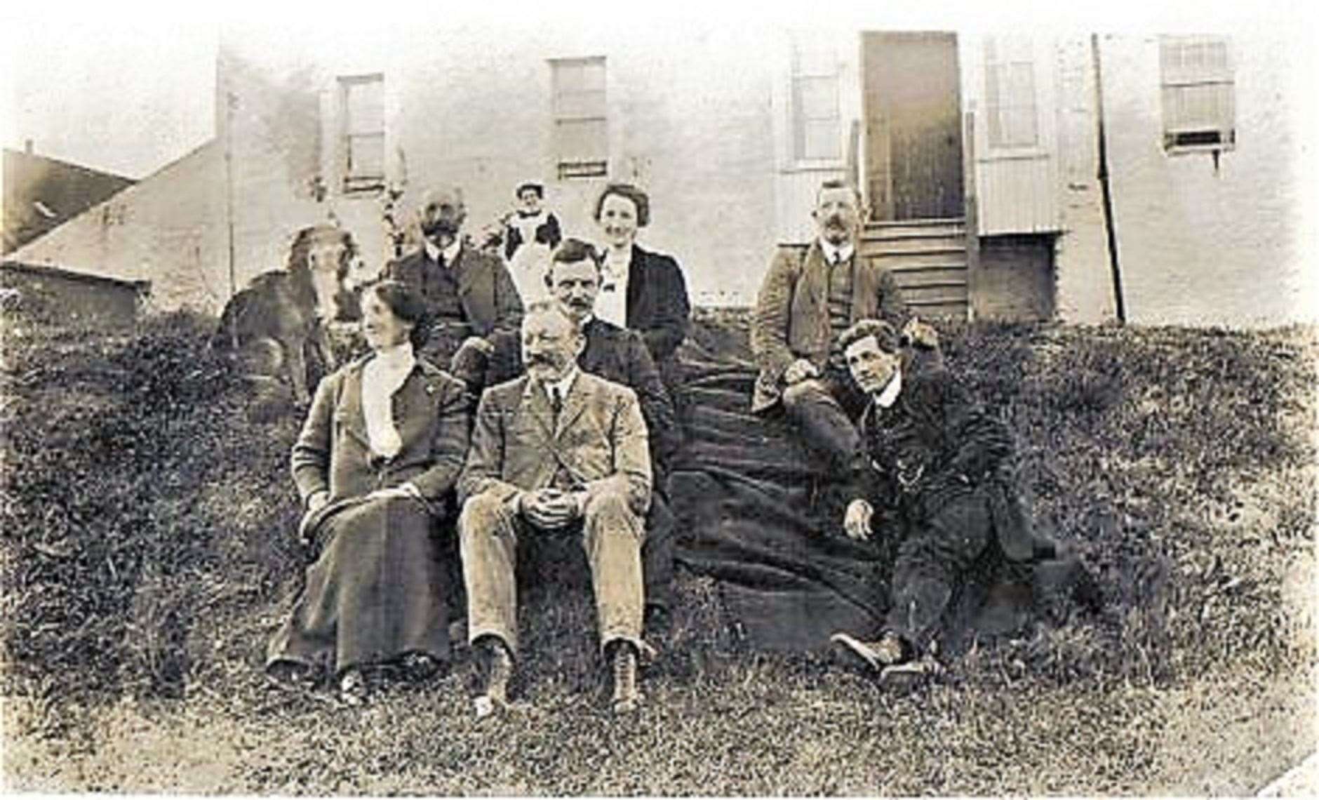 A portrait of the Begg family who lived at Brims Castle after its restoration in 1910.