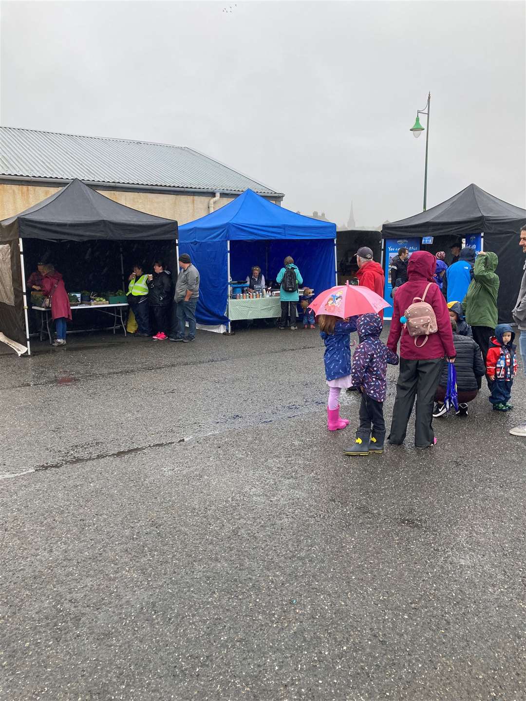 Brollies were required at the Thurso Harbour Day.