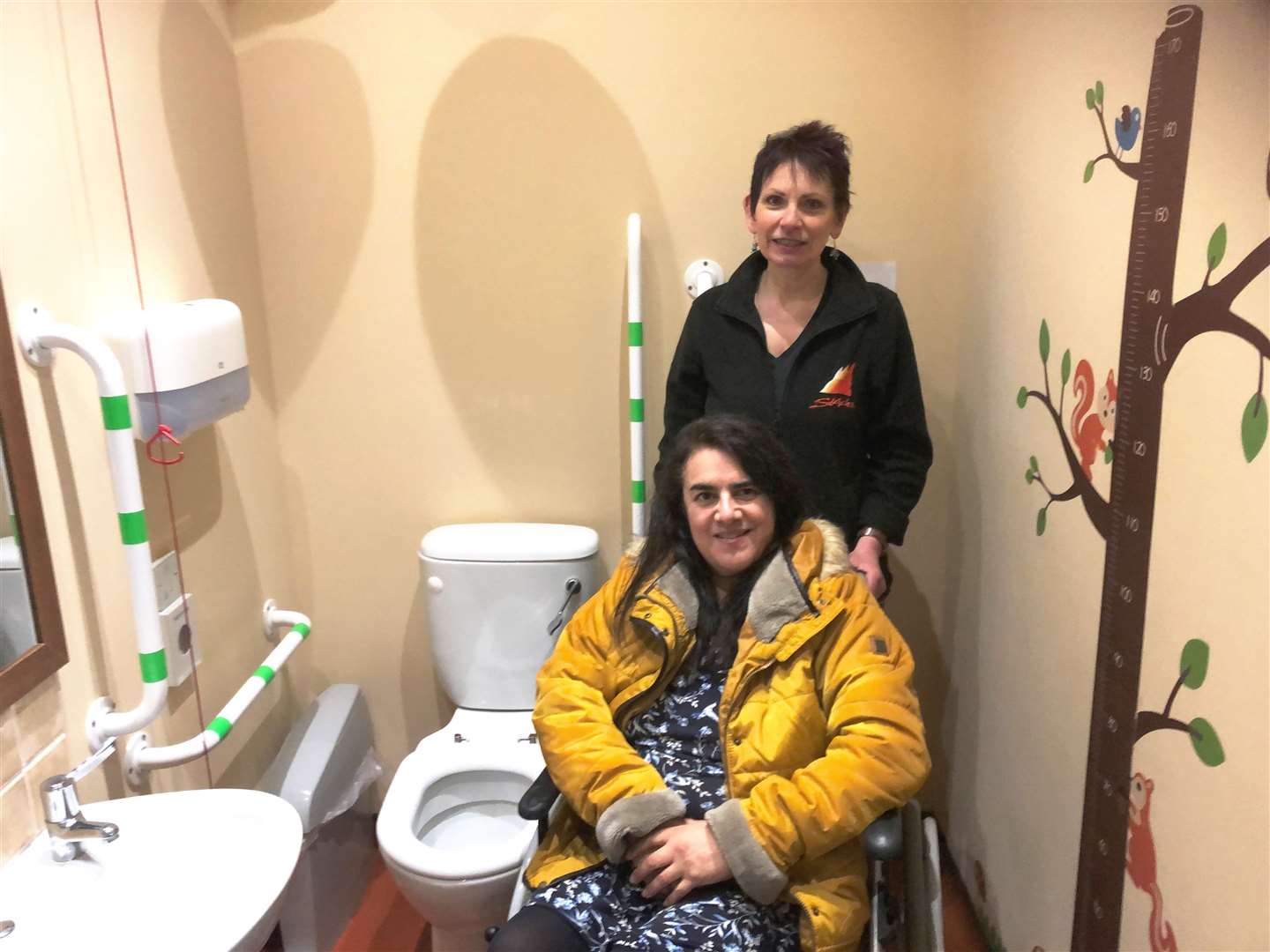 Louise Smith, seated, with Teresa Wymer from Stacks Bistro in John o' Groats.