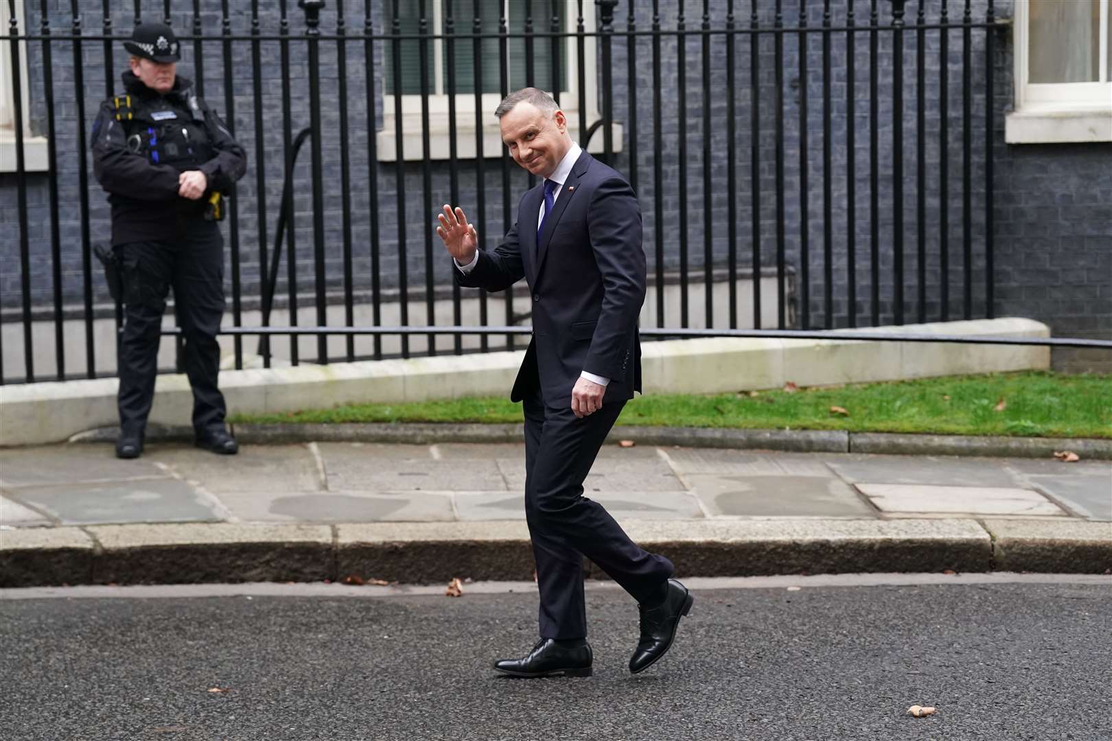 Mr Duda arrives at 10 Downing Street (Kirsty O’Connor/PA)