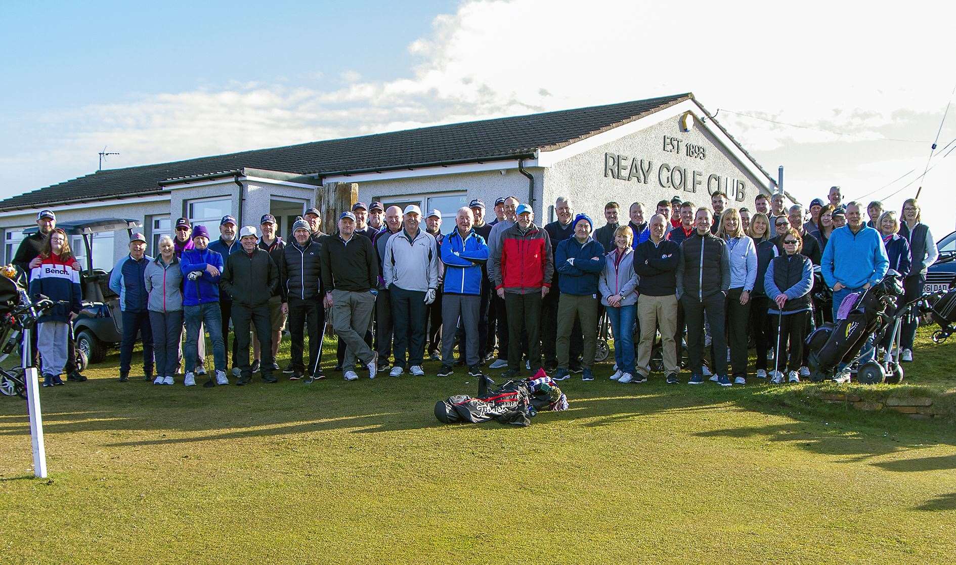 Players who competed in the season-opening Captain v Vice-Captain match at Reay Golf Club.