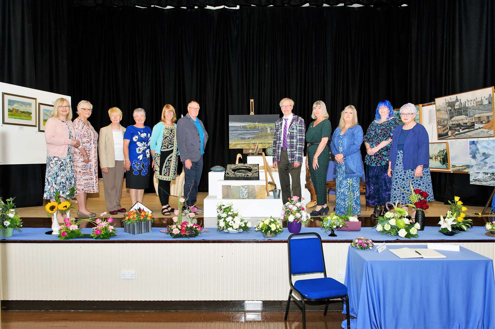 Members of the Society of Caithness Artists at their last show at Thurso High School in 2019. Photo: Angus Mackay