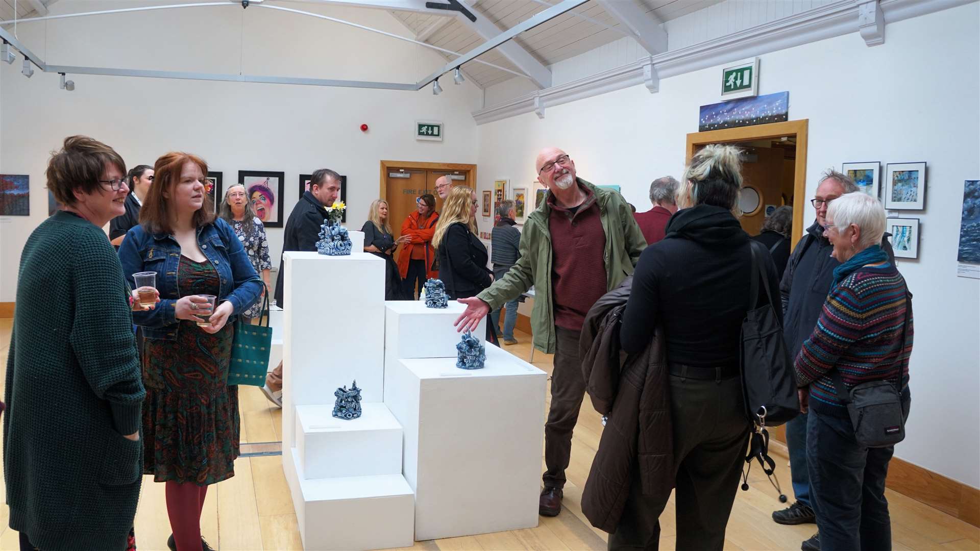 Over 50 artists and guests were at the opening of Material Matters on Friday afternoon at the North Coast Visitor Centre in Thurso. Picture: DGS