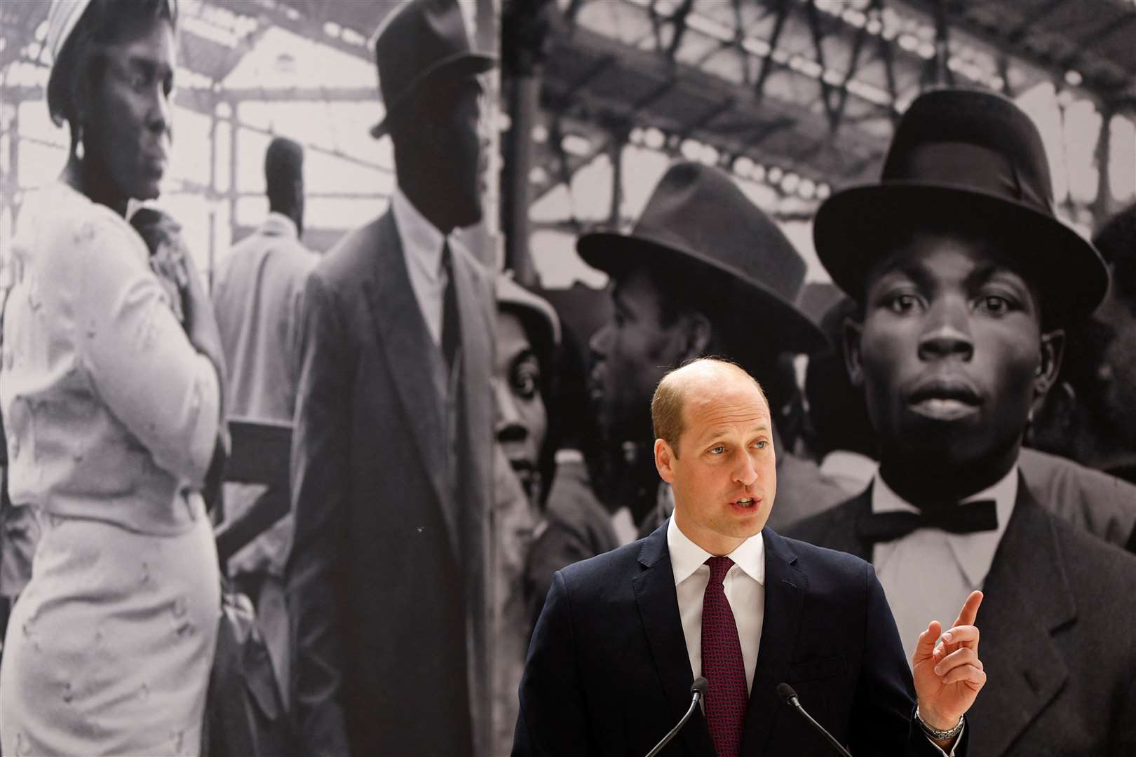 The Duke of Cambridge speaking at the unveiling (John Sibley/PA)