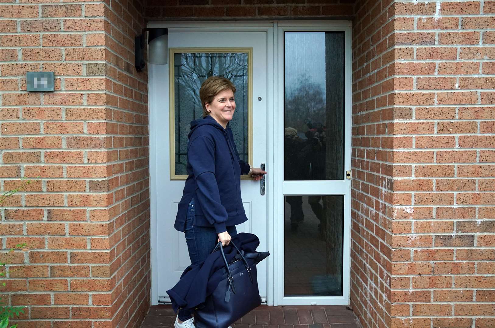 First Minister Nicola Sturgeon arriving at her home near Glasgow (Andrew Milligan/PA)