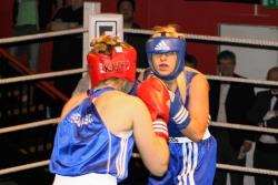 Sarah Harper (right), from Thurso, hopes to become a professional lightweight boxer.