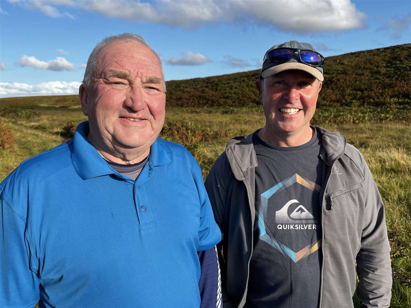 Winner Tony Chalmers (left) with William Plank who had best fish at the Loch Caluim competition.