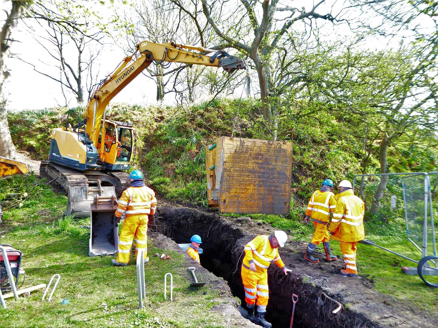 The decontamination pipe was laid down several weeks ago and the path restructured. Picture: DGS