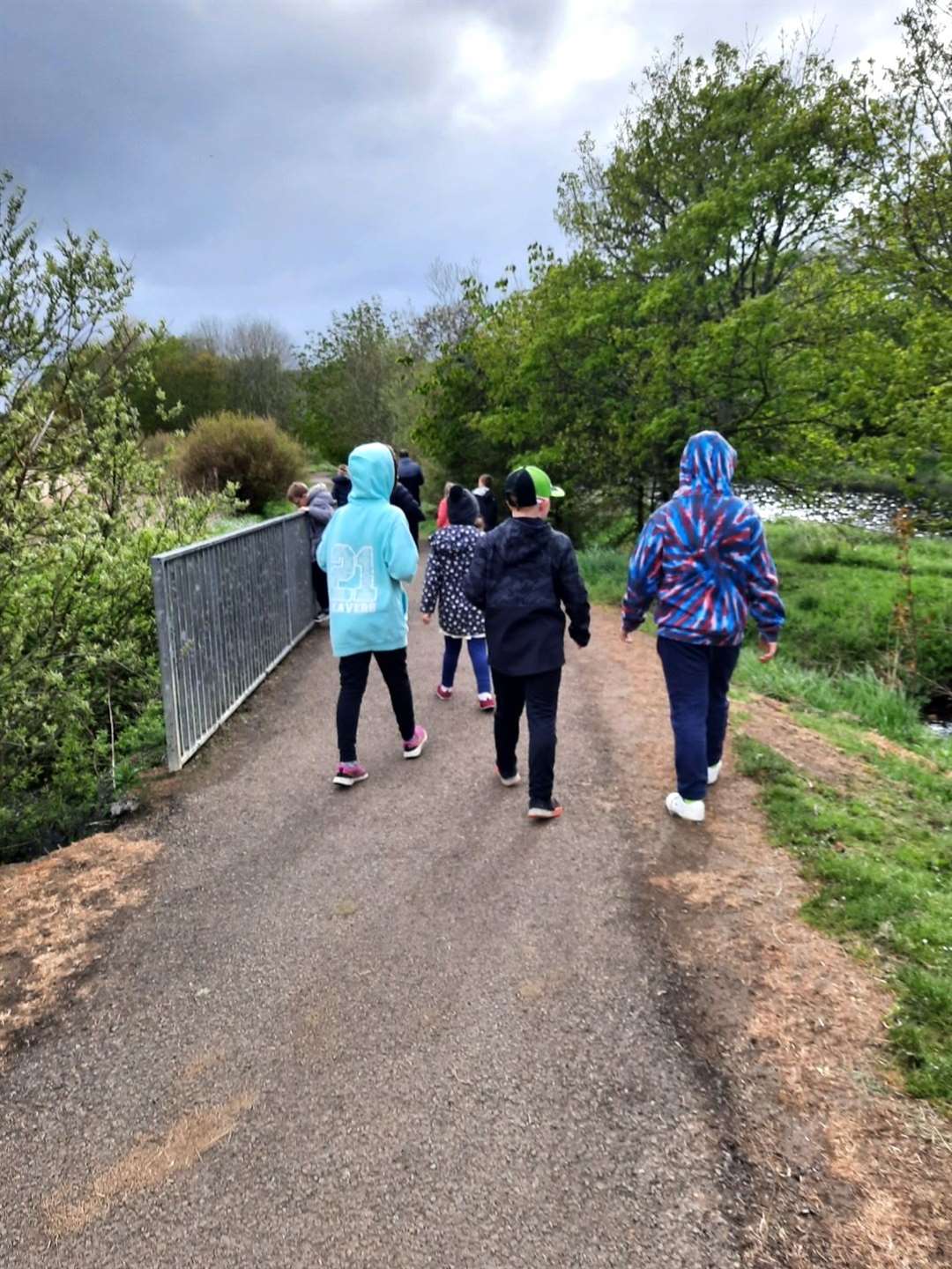 Children in the Fun, Young and Involved (FYI) group enjoyed exploring in the trees and collecting sticky willows during an outdoor session near the boating pond in Thurso at the weekend.