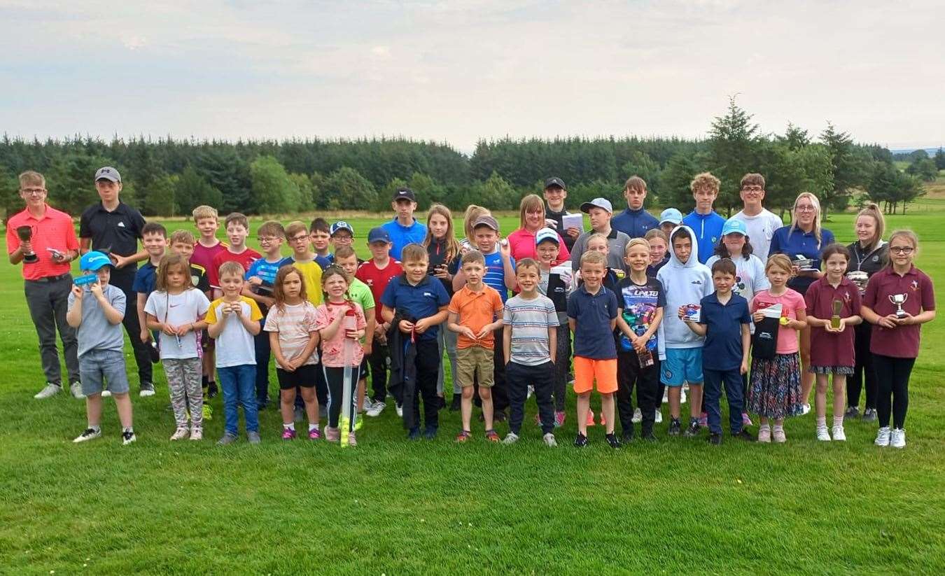Young golfers who competed in the Thurso Junior Open, sponsored by Dounreay Site Restoration Ltd.