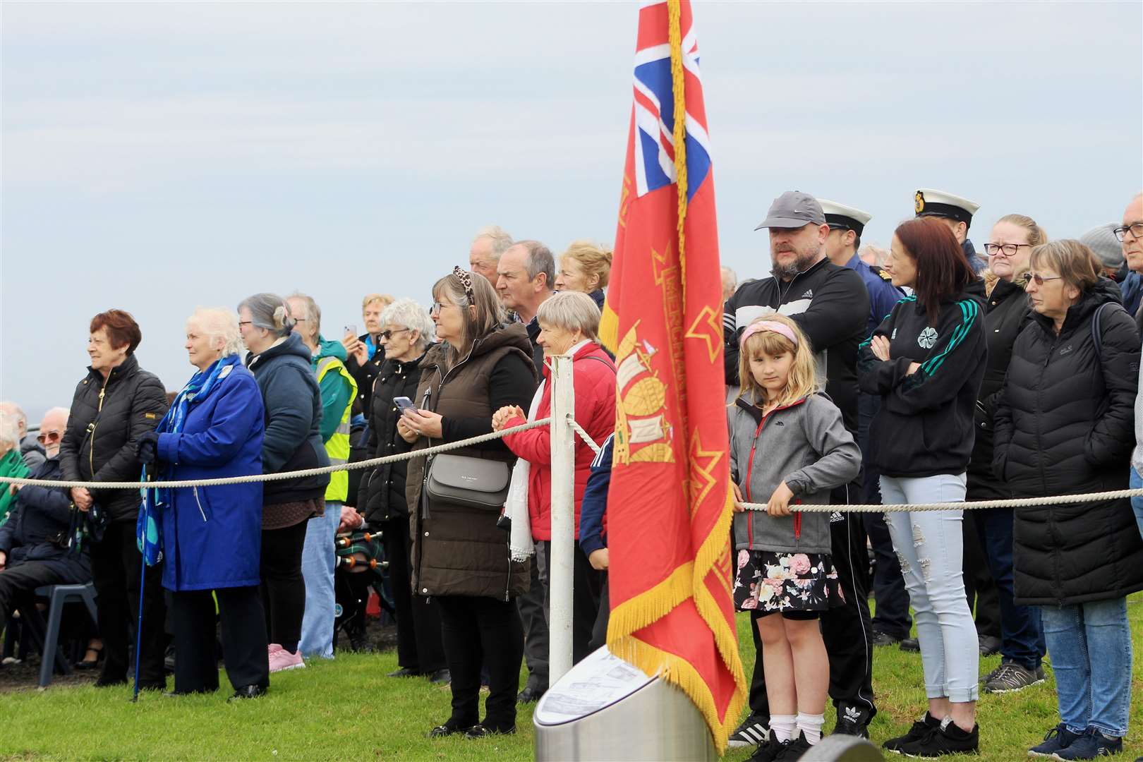 Members of the public watching Saturday's Seafarers Memorial unveiling ceremony. Picture: Alan Hendry