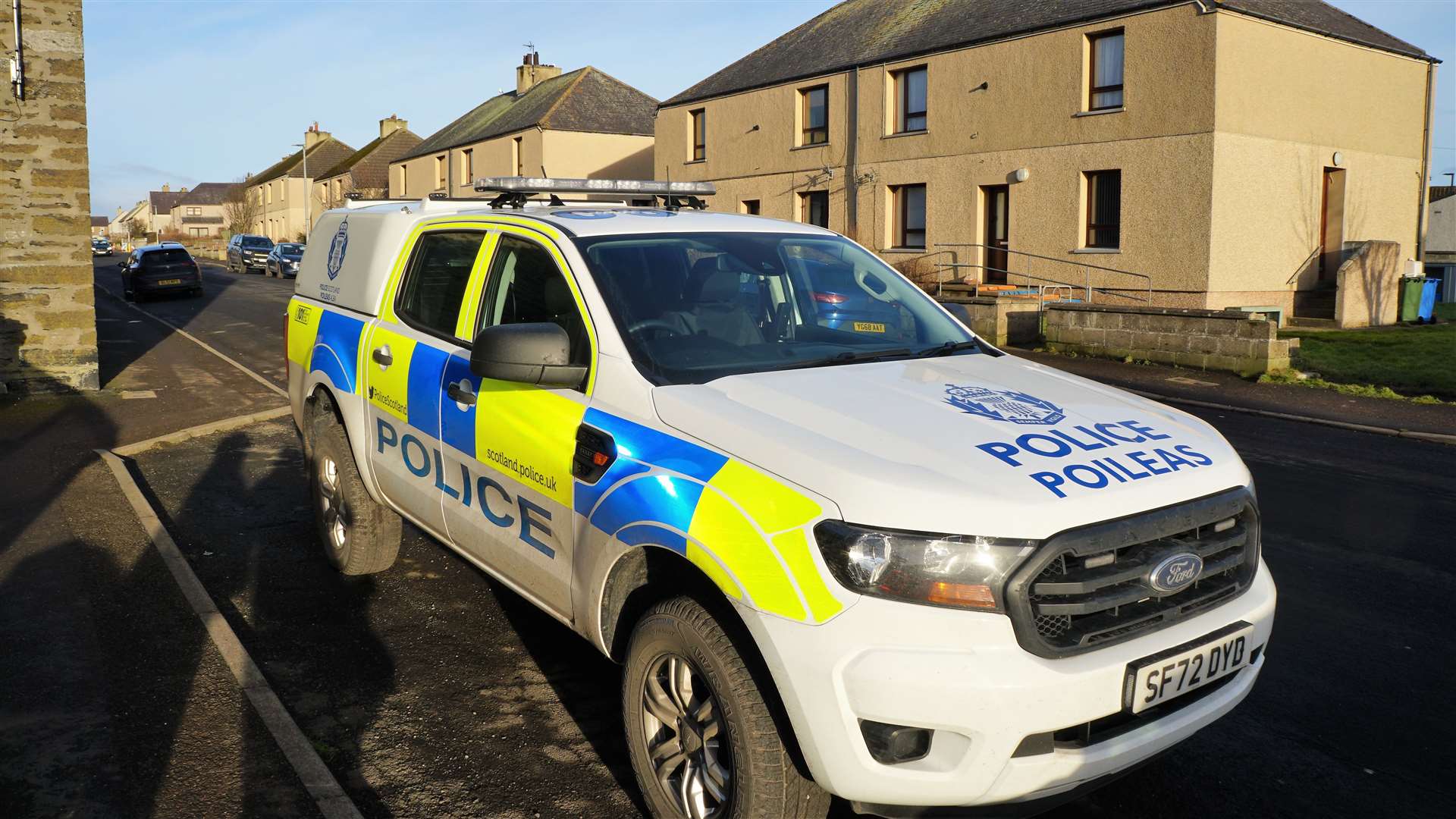 Police investigate the alleged cannabis farm at Girnigoe Street in Wick. Picture: DGS