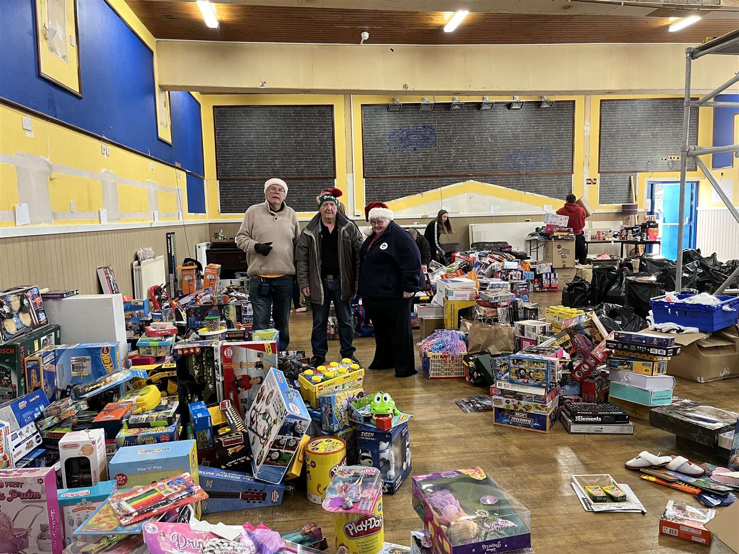 Some of the Caithness FM Toy Appeal team with gifts donated for Christmas.