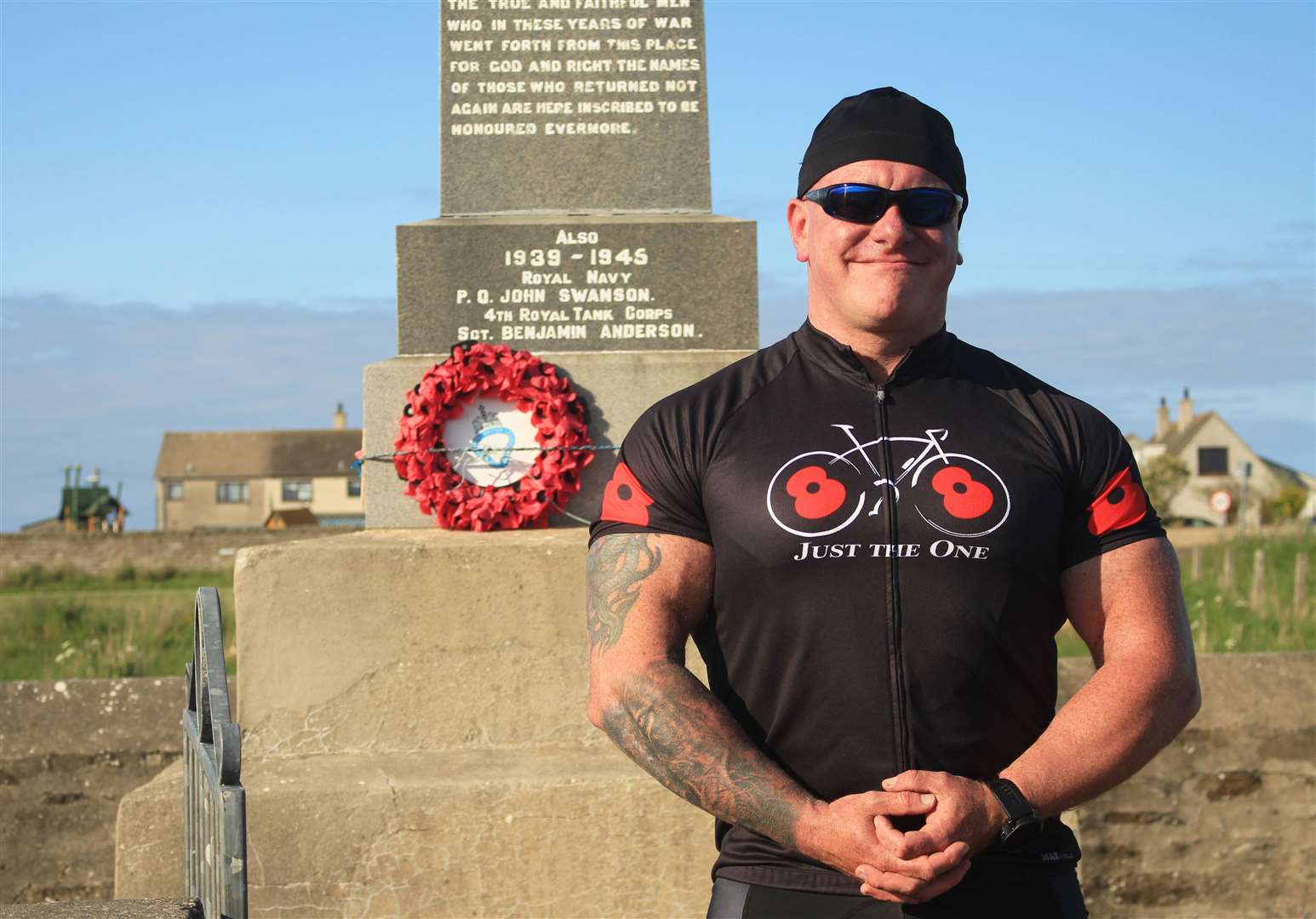 Kev Stewart at the Papigoe, Staxigoe, Noss and district war memorial. Picture: Alan Hendry