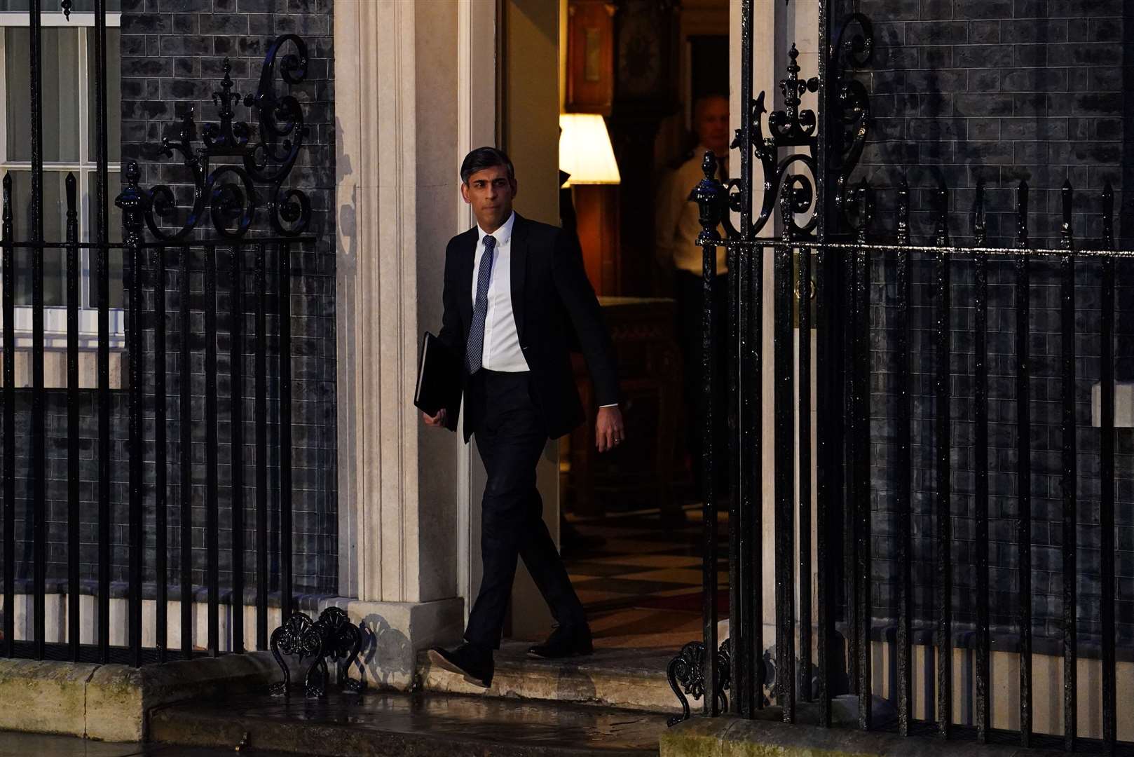Prime Minister Rishi Sunak opted to give his address about extremism in Downing Street (Jordan Pettitt/PA)