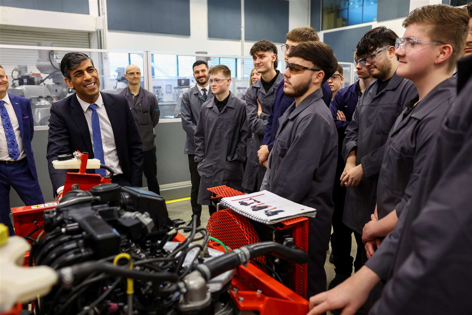 Prime Minster Rishi Sunak visits the Manufacturing Technology Centre in Coventry (Carl Recine/PA)