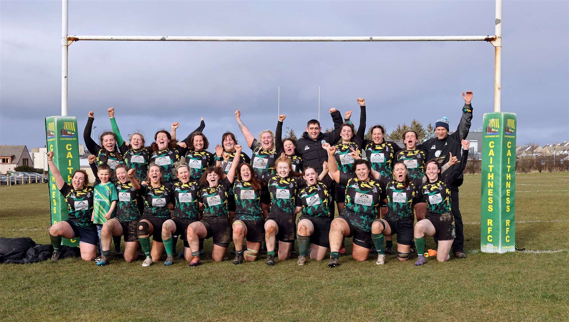 The Krakens and coaching staff after their National Shield quarter-final victory over Broughton at Millbank last month. Picture: James Gunn