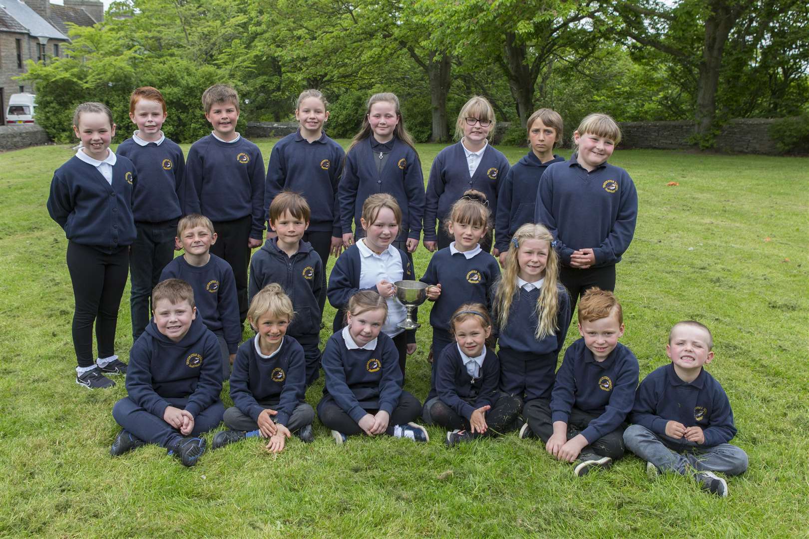 Thrumster School's P1-P4 won the Mrs J Gill Cup for singing game/action song. Picture: Robert MacDonald / Northern Studios