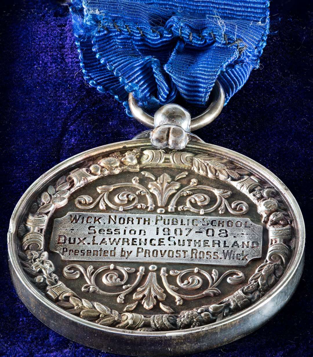 The 1907/08 dux medal awarded to Lawrence Sutherland. Picture: Fergus Mather