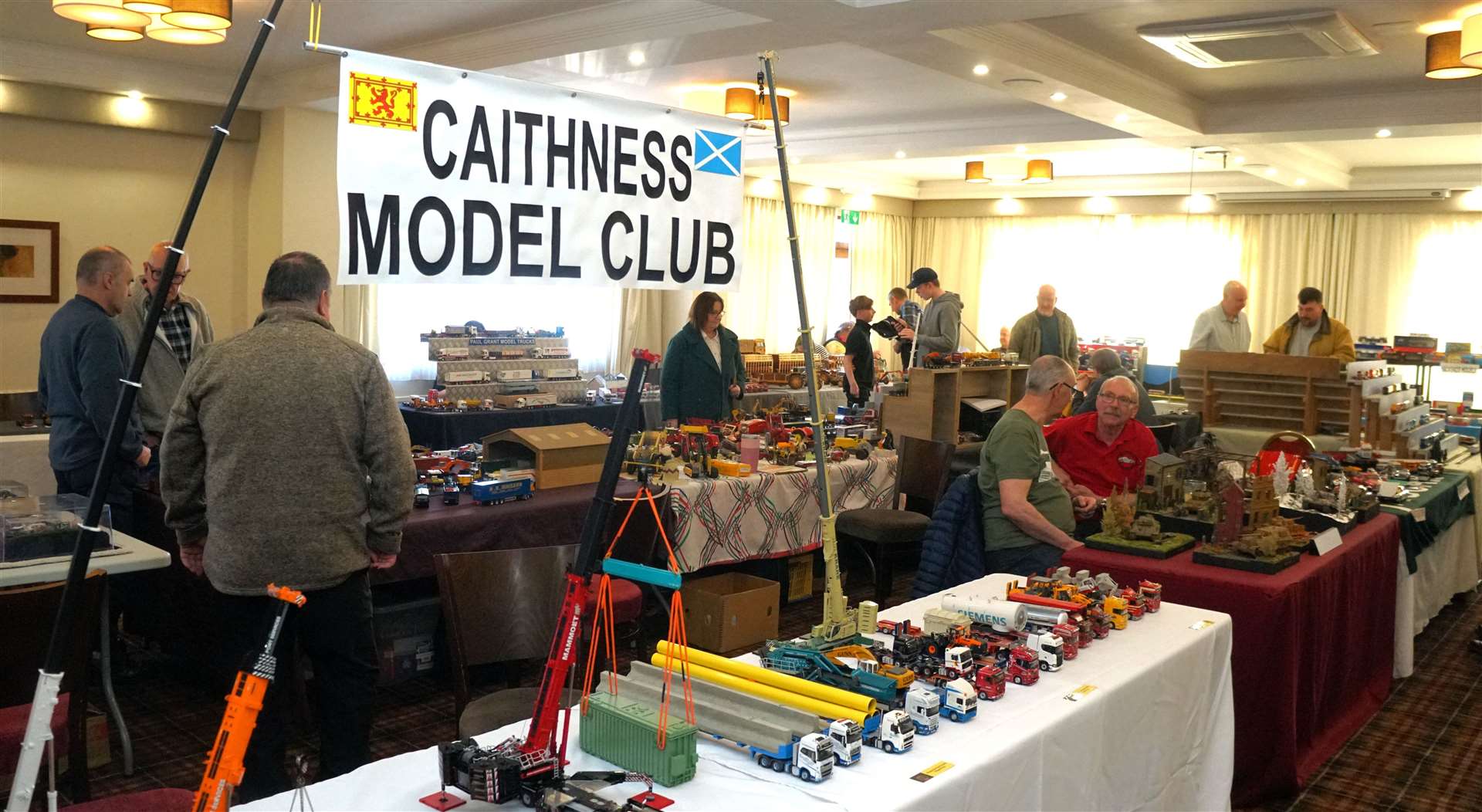 A Caithness Model Club banner greeted all who attended the popular show. Picture: DGS