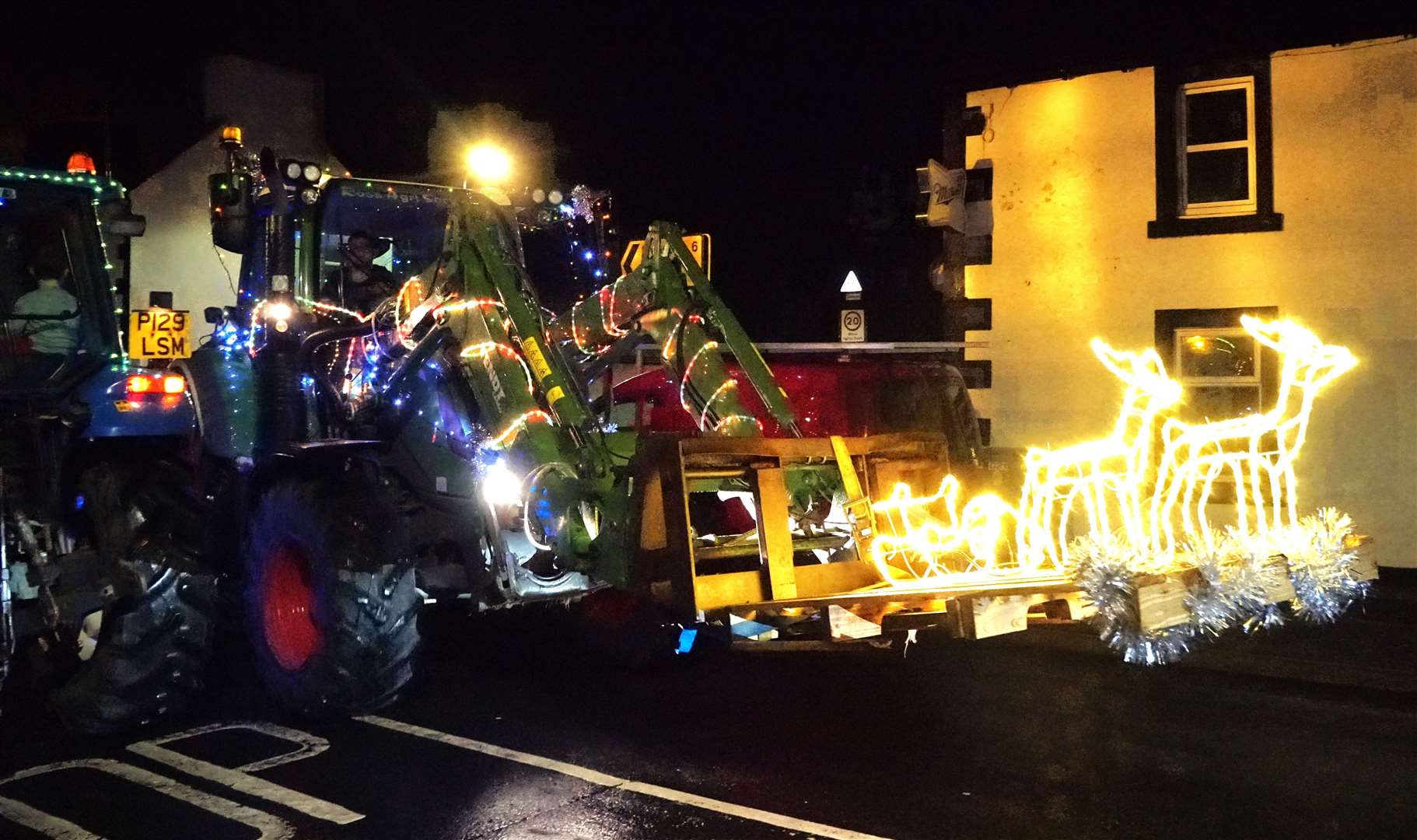 The last tractor heads along Station Road an on to Reiss and then Wick. Picture: DGS