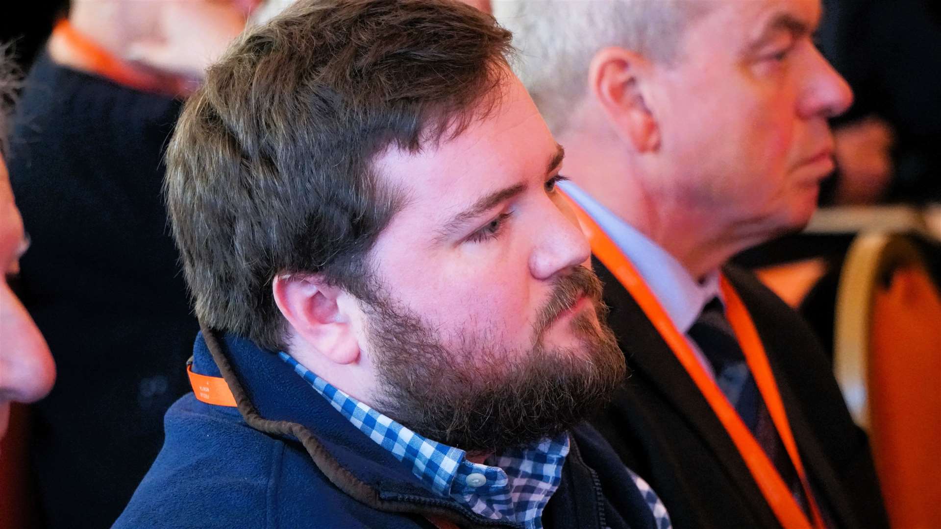 Thurso and Northwest Caithness councillor Struan Mackie listens intently at the conference. Picture: DGS