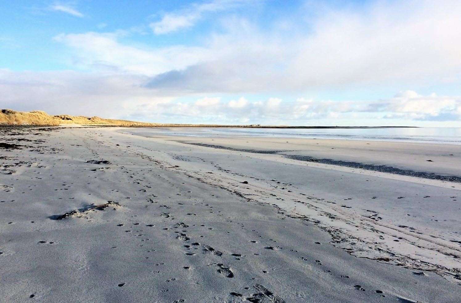 Johanna Gilbert was walking her dog on Stywick beach on the Orkney island of Sanday when she came across the small plastic bottle.