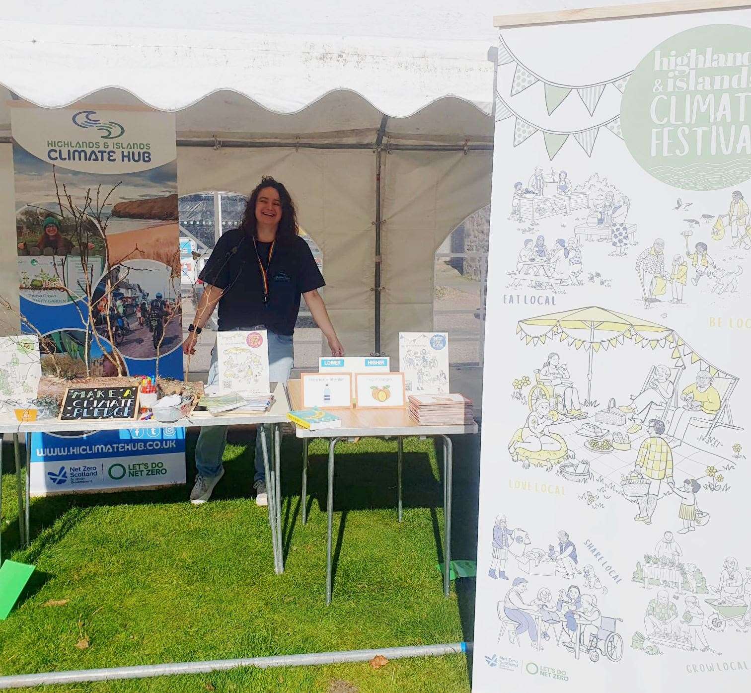 Highlands and Islands Climate Hub community engagement officer Alix Fogg at the Greentown Show in Grantown.