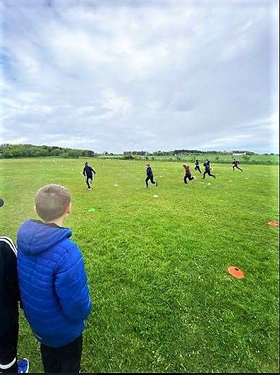 Primary pupils at Lybster braved the elements for the Highland Games event.