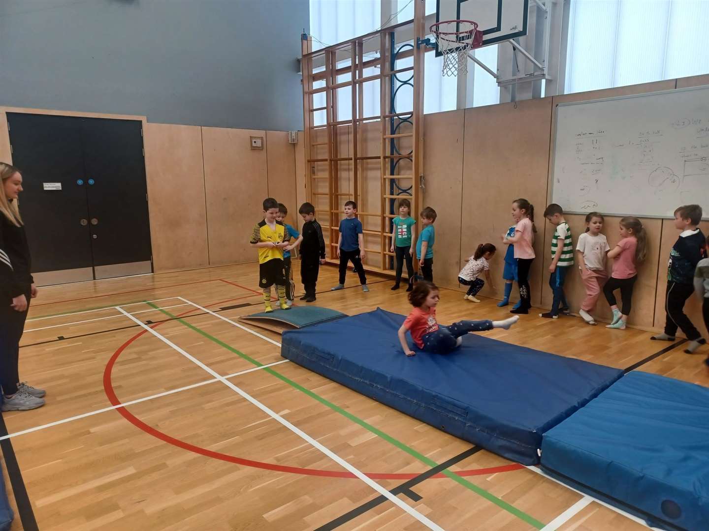 Gymnastics was among the activities on offer for the children.