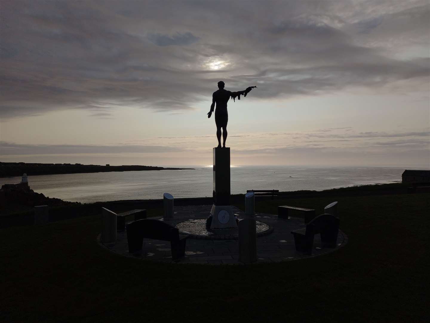 Matthew Towe sent this image of the Seafarers Memorial in Wick on a calm morning.