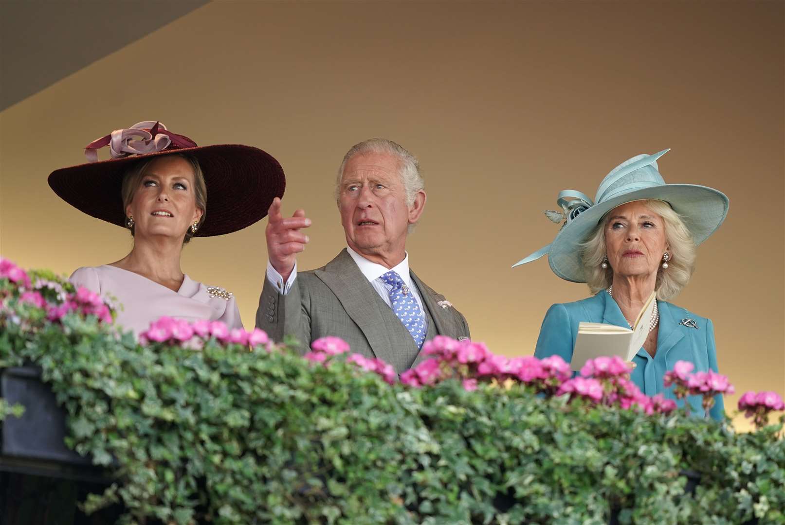 The Countess of Wessex, the Prince of Wales and the Duchess of Cornwall at Royal Ascot (Aaron Chown/PA)