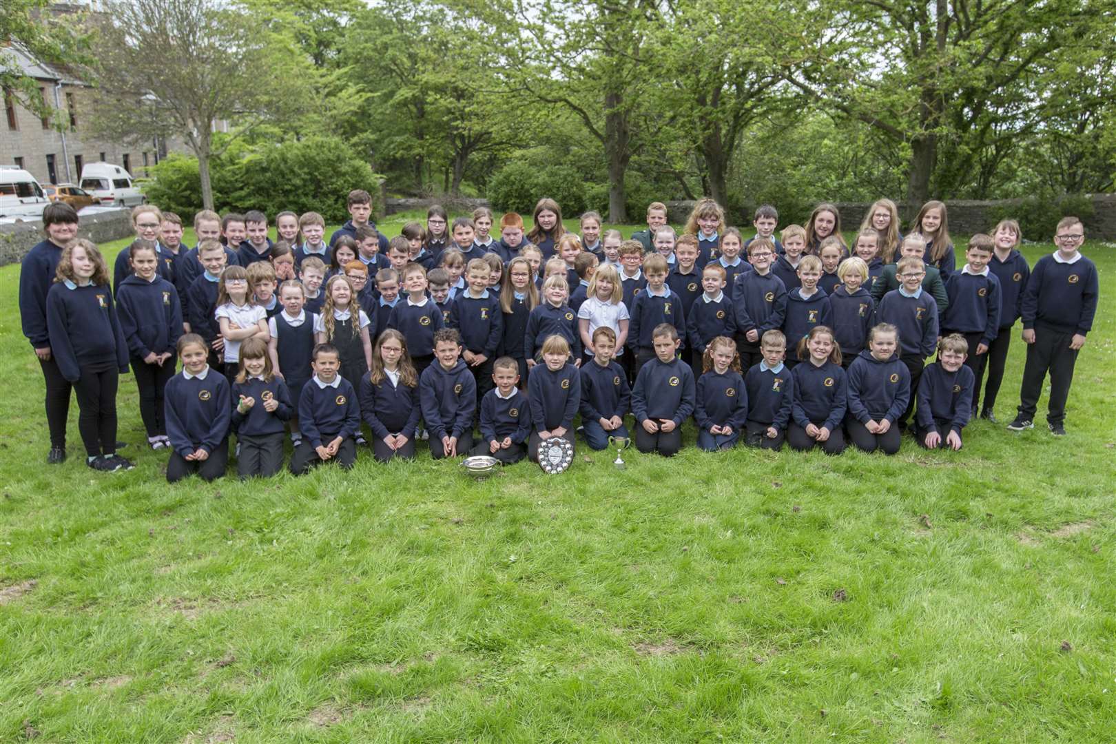 The East Caithness Choir, made up of the entire school rolls of Thrumster and Watten primary schools, won the Miss Miller Cup for choirs, 18 years and under. Picture: Robert MacDonald / Northern Studios