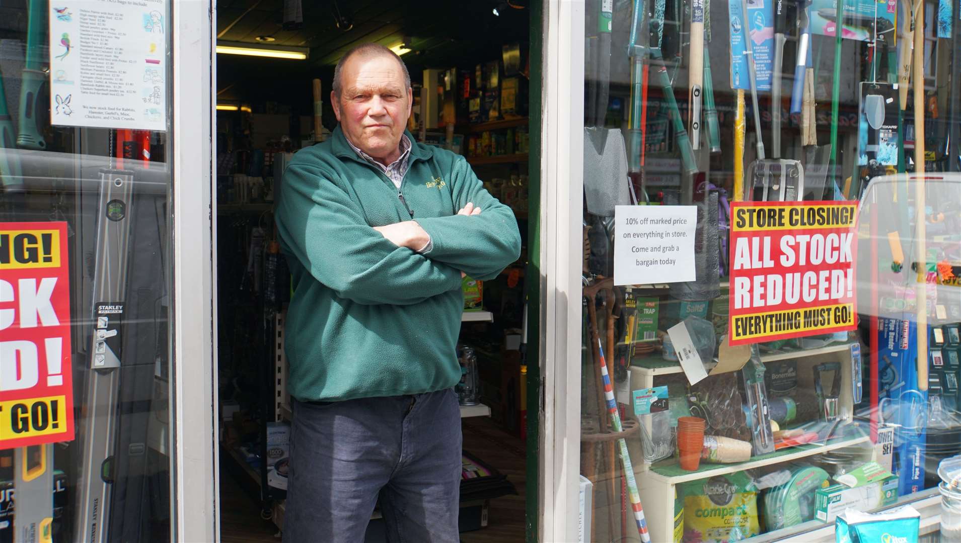 Wick trader Kevin Milkins who says he will be shutting up shop now that the yellow lines are being enforced.