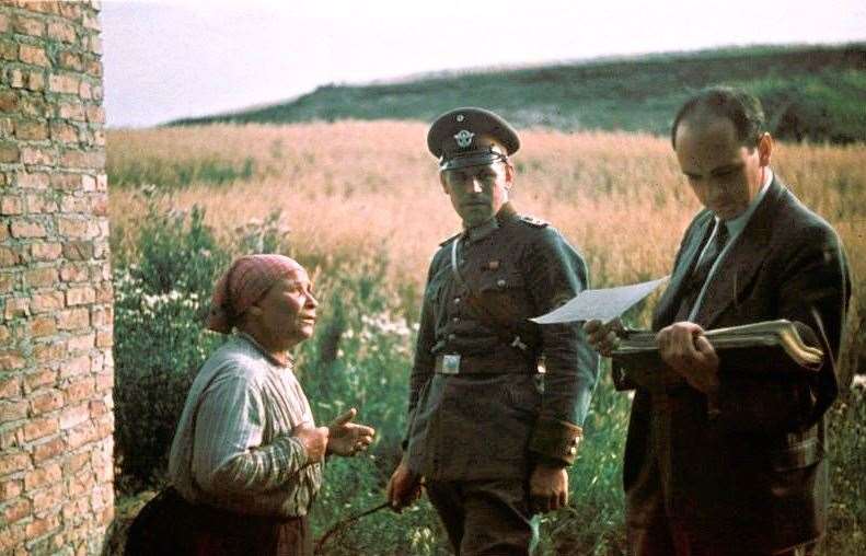 Nazi racial scientist Dr Robert Ritter at a gypsy camp. His research was used to justify the persecution and murder of those that the Nazis deemed undesirable. Picture: Creative Commons/Bundesarchiv