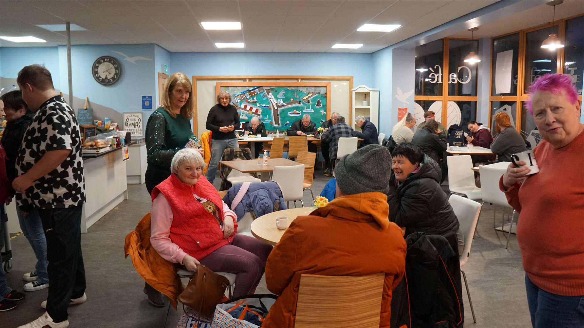 The community meal brought many in through the doors of the community centre to enjoy the happy atmosphere. Picture: DGS