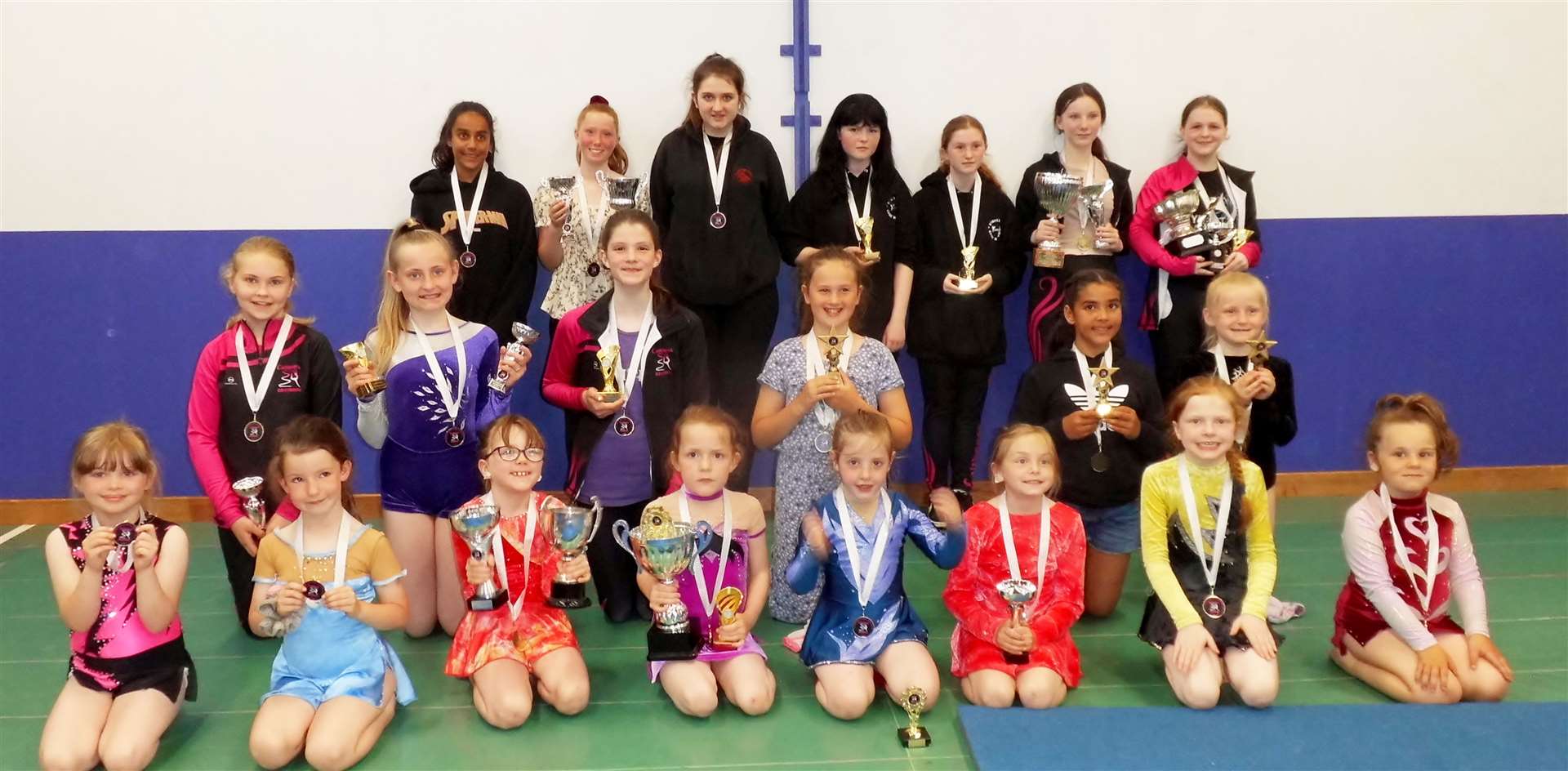 Awards were presented at the end of the display by Caithness Rhythmic Gymnastics.