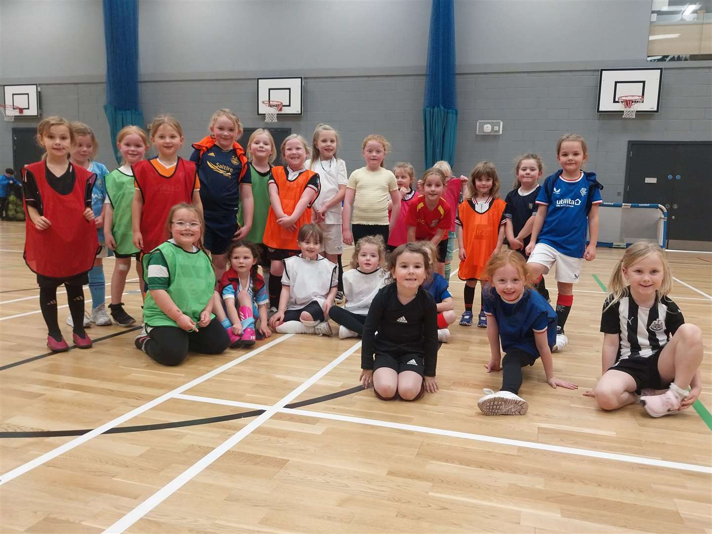 East End under-eight girls at their coaching session this week.