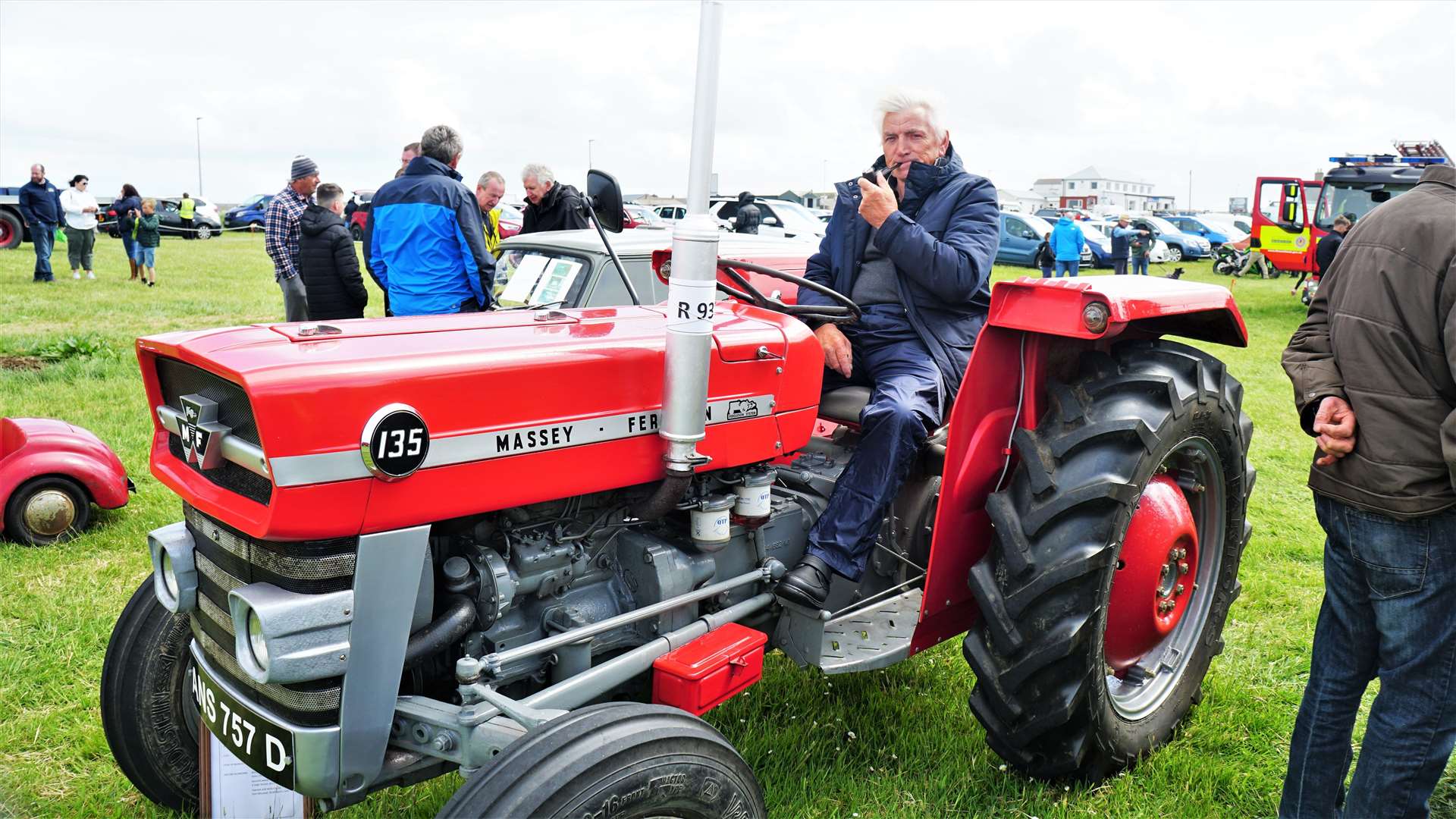 Stalwart of ploughing matches, Don McLeod from Lyth on his 1966 Massey Ferguson 135 tractor. Don won second and third prizes for his tractors. Picture: DGS